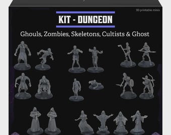 Kit 18 Miniatures dungeons and dragons D&D - Dungeon of the Undead.