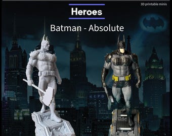 Batman - Absolute Action Figure - Heroes - Hand Painted Fan Art - Collectible Sculpture