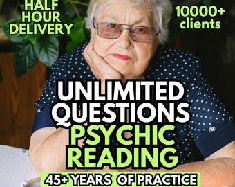Unlimited Question Psychic Reading, Same Hour Fast Tarot, Astrology Insight, Quick Answers, Telepathy Psychic Advice