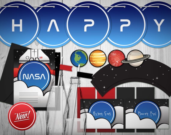 Nasa Inspired Space Party Printables Write In Package Etsy - galaxy white nasa sweater roblox