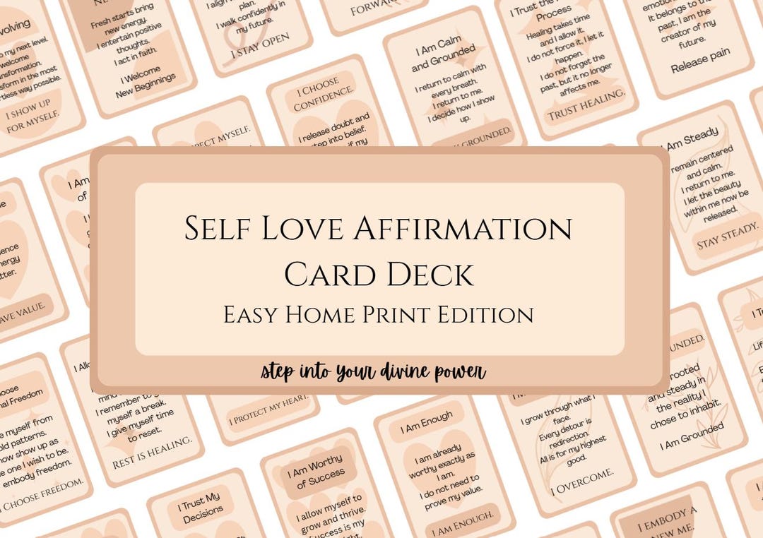 Self Love Affirmation Cards – 75 Printable Positive Affirmations for ...