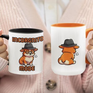 Incorgnito Mode Corgi Mug: 11oz, 15oz Developer Coffee Cup