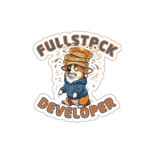 Full Stack Dev Aufkleber - Programmierer-Laptop Aufkleber - Corgis Software Engineer Bild 5