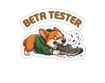 Naklejka Beta Tester - Naklejka Inżyniera ds. Zapewnienia Jakości - Zabawna Naklejka na Laptopa Programisty