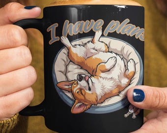 Funny Introvert Corgi Mug: 11oz Pet Parent Coffee Cup