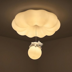 Cloud Ceiling Light Modern Pendant Lamp Kids Room Lighting Cute Hanging Lamp Bedroom Decor Soft Glow Nursery Light