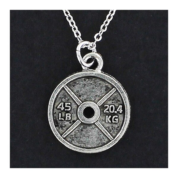 Barbell Necklace Etsy