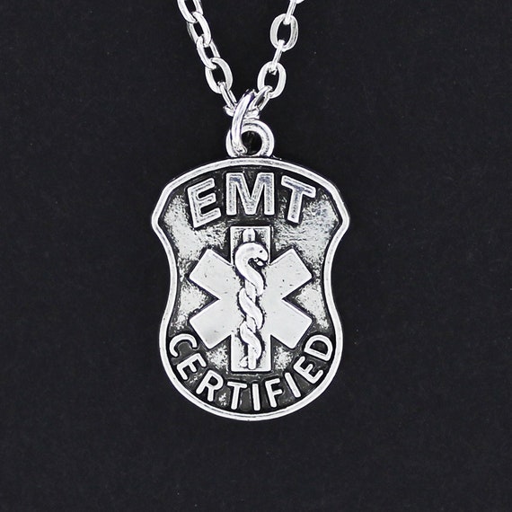 EMT Certified Badge Charm Medical Sterling Silver EMT Certified Badge Charm Medical Sterling Silver