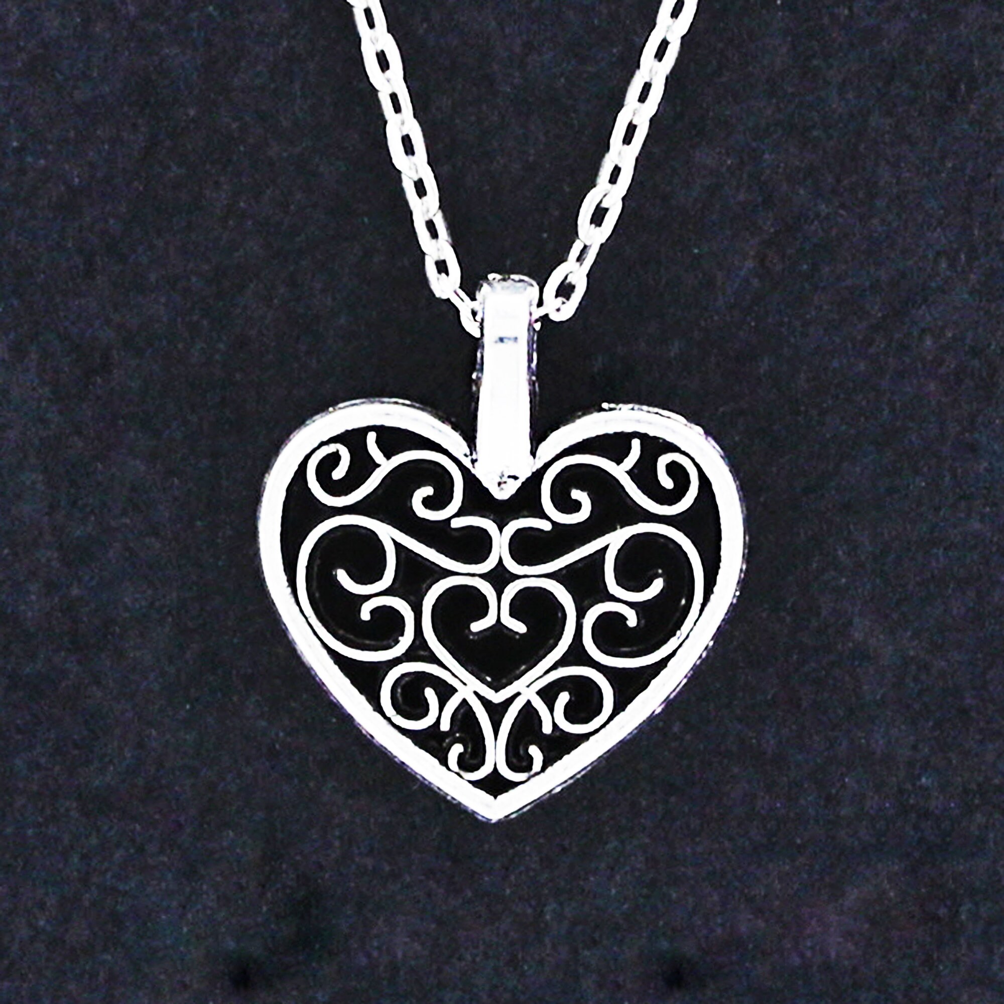 Swarovski open heart necklace deals