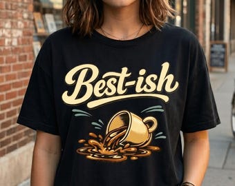 Camiseta divertida para amantes del café, camiseta con estampado de charco de café derramado, regalo para baristas.