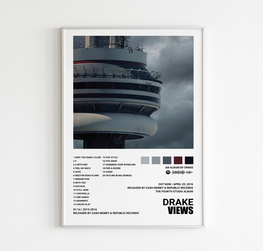 Drake Decpr Drake Poster | Views Poster | Music Poster | Album Cover Poster | Free ...