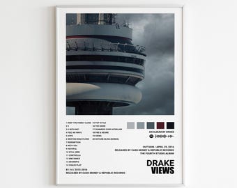 Drake Poster | Views Poster | Music Poster | Album Cover Poster | Free USA Shipping | Music Decor | Music Gifts