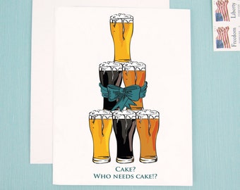 Digital, print-at-home, Birthday Card, humorous card, beer card, Birthday Card for Beer Lover