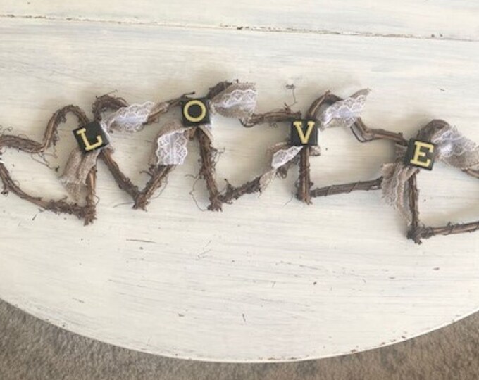 Grapevine Heart Garland, Twig Hearts, Spring Decor, Home Decor, Love, Garland Etsy