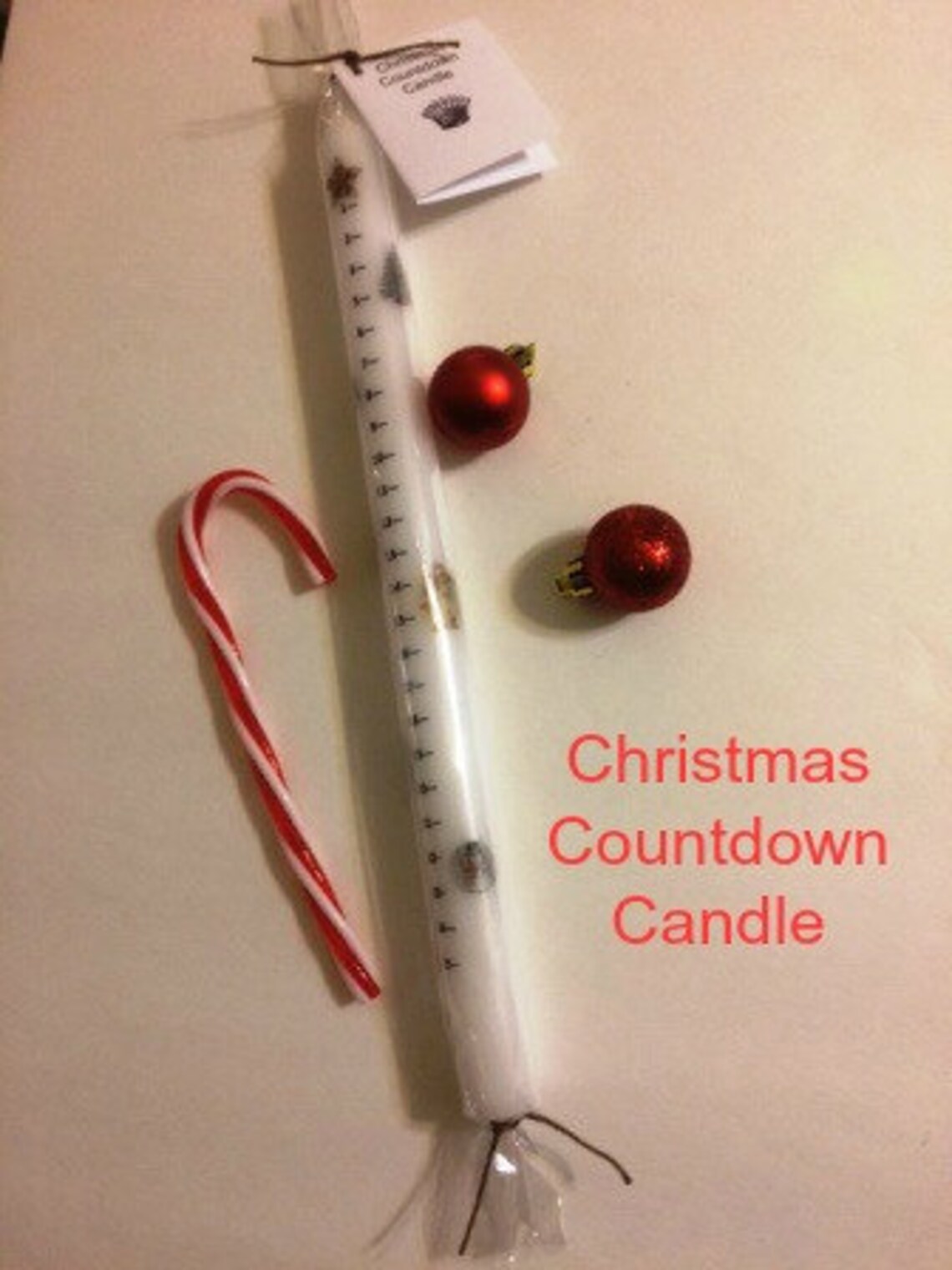 Christmas Countdown Candle Advent Candle Etsy