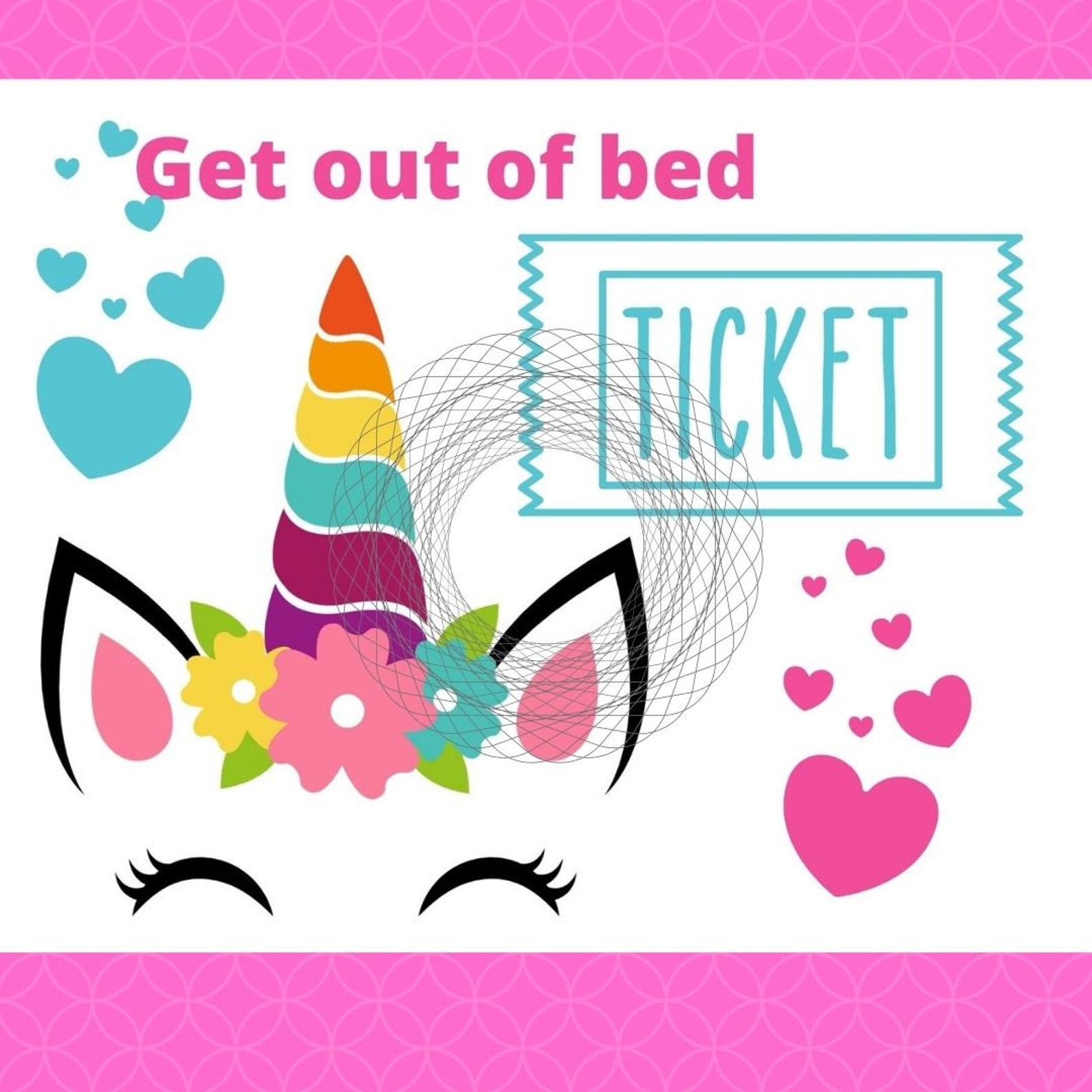 Get Out of Bed Ticket Bedtime Ticket Butterfly Dog Cat Etsy