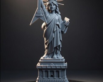 Statue of Liberty Rock Guitar Figurine: USA Freedom Shredder Replica