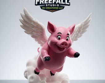 When Pigs Fly – 3D Printed Flying Pig Figurine