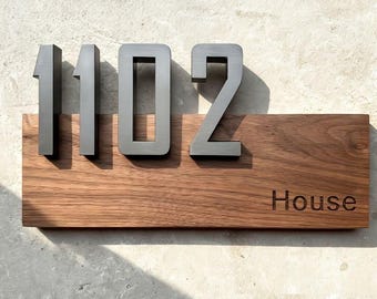 Custom Commercial Address Numbers | Modern Metal Building Number Sign | Office, Storefront and Suite ID