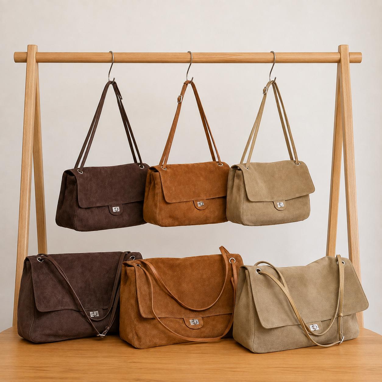 Suede Flap Bag - Etsy