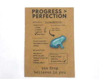 de poche grenouille encourageante | Cadeau grenouille motivant | Jeton petite grenouille | Positive Pick Me Up | Souvenir mignon de grenouille |  3 pour 15