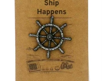 Funny Nautical Pocket Hug Gift | Ship Wheel Charm Card Set | Encouragement Gift for Friends & Coworkers | Sailor Pun Gift | Twisted Trinkets