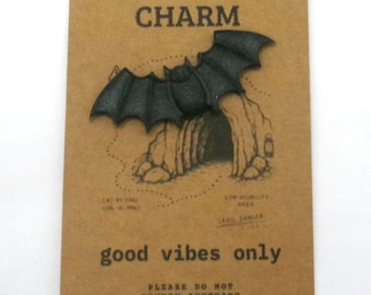 de poche chauve-souris | Chauve-souris de soutien émotionnel | petit cadeau effrayant | Cadeau mignon foncé | Ami gothique | Cadeau d'Halloween | Bibelots torsadés