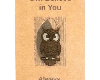 Owl Pocket Charms Set • Punny Owl Gifts • Encouraging Owl Cards • “Whooo’s Got This” • Funny Owl Trinkets • 3 for 15 Bundle Deal