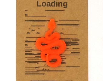 Neon Snake Trinket Card | Funny Snake Gift | Mildly Concerning Charm | Cute Desk Gift | Pocket Charm | 3 for 15 Bundle | Twisted Trinkets