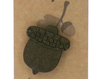 Acorn Charm Card | Funny Pocket Trinket | Drives Me Nuts Gift | Brown Acorn Charm | Snarky Coworker Gift | Twisted Trinkets