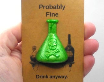 Potion Bottle Pocket Charm | Funny Gift | Chaos Elixir | Mystery Potion | Sassy Encouragement Gift | Twisted Trinkets | Witchy Gift