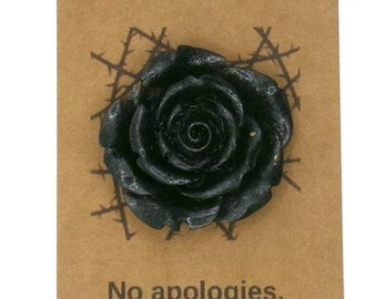 Black Rose Thorn Charm | Edgy Pocket Hug | Dark Aesthetic Gift | “All Thorn No Apologies” | Twisted Trinkets | 3 for 15