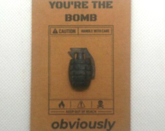Charme de poche encourageant Grenade | Cadeau de motivation | Encouragement d'amour dur | Cadeau positif drôle | Jeton de soutien | Bibelots torsadés