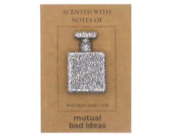 Funny Perfume Bottle Charm Card • “Mutual Bad Ideas” • Friendship Pocket Token • Resin Charm Gift • Twisted Trinkets