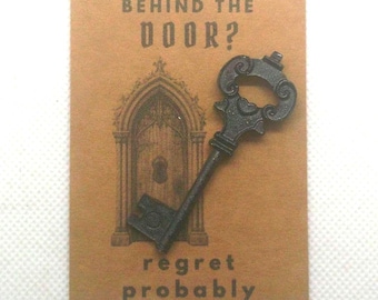 Porte-clés de poche | Cadeau d'encouragement humoristique | Ce petit bijou vous aide à éviter les mauvaises décisions | Cadeau original | Petite clé | Cadeau anti-anxiété | Bijou insolite