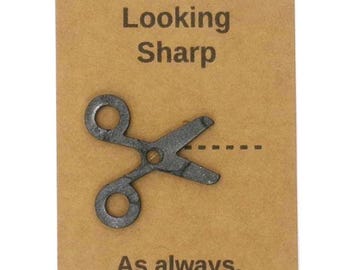 Scissor Charm Gift | Funny Edgy Pocket Charm | Cut It Out | Snip Snip Humor | Sassy Gift | 3 for 15 | Twisted Trinkets