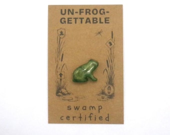 Charm de poche grenouille phosphorescente | Cadeau drôle de grenouille | Citations Grenouille Punny | Cadeau impertinent | Grenouille mignonne | Offre 3 pour 15 | Bibelots torsadés