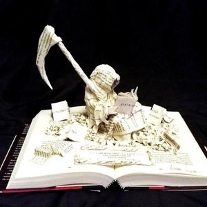 Custom Book Sculpture--paper sculptures out of your favorite story