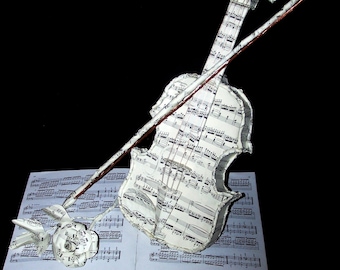 Custom Music Book Sculpture--paper sculpture made out of your favorite music books