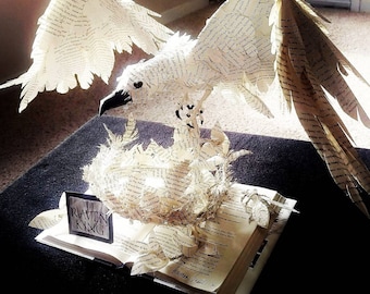 Custom Book Sculpture--paper sculptures out of your favorite story