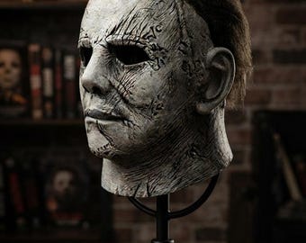 Michael Myers Halloween Horror Mask, Full Head Latex Costume Mask, Scary Cosplay Mask, Halloween Party Prop, Gift for Adults