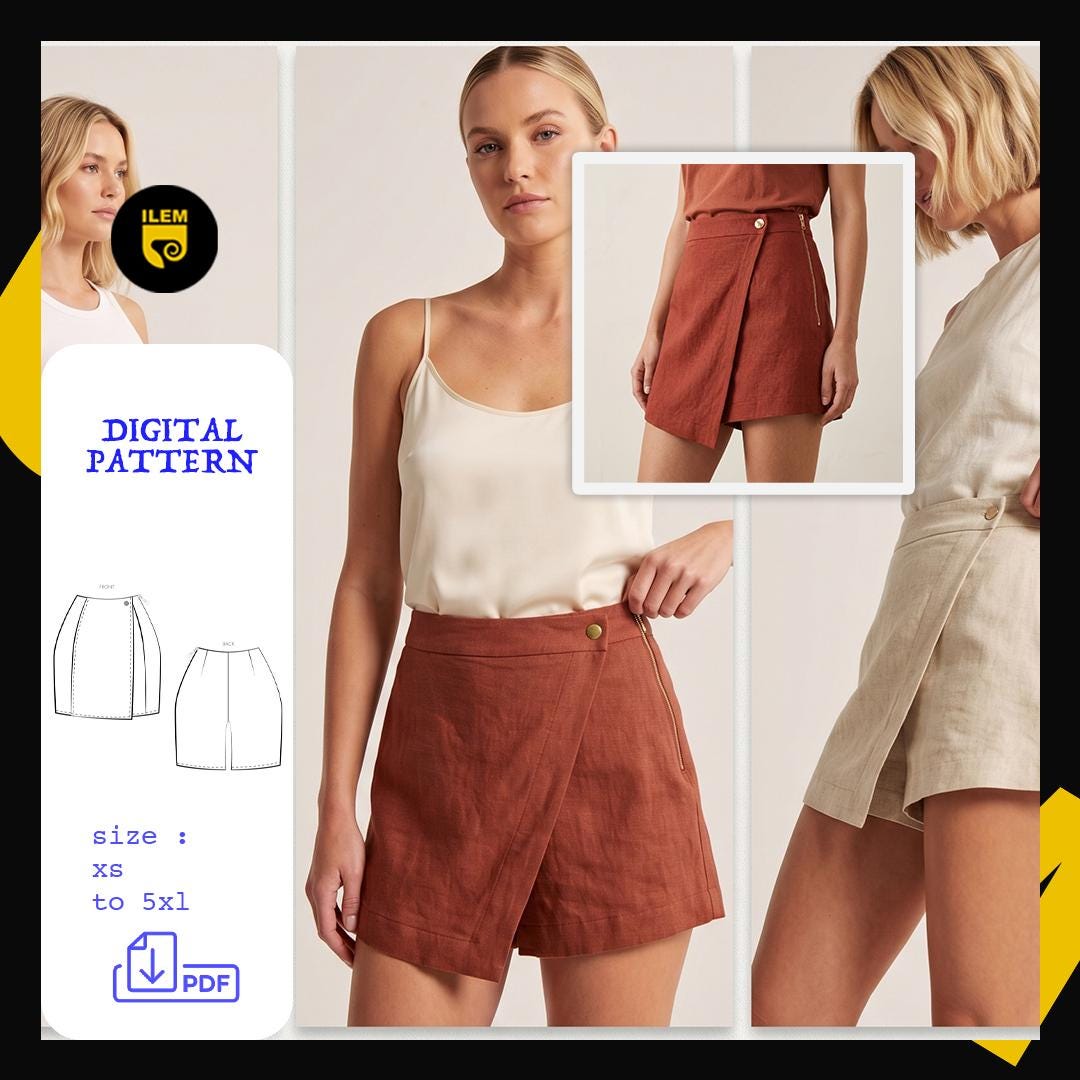 Wrap Shorts - Etsy UK