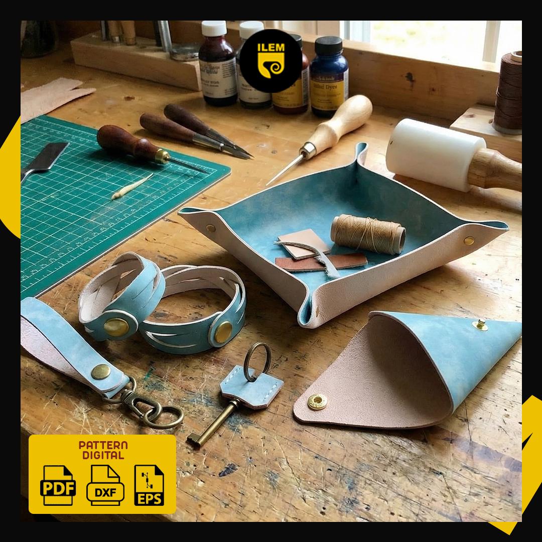 Origami Leather Coin Pouch Pattern | No Sew Triangle Purse Template ...