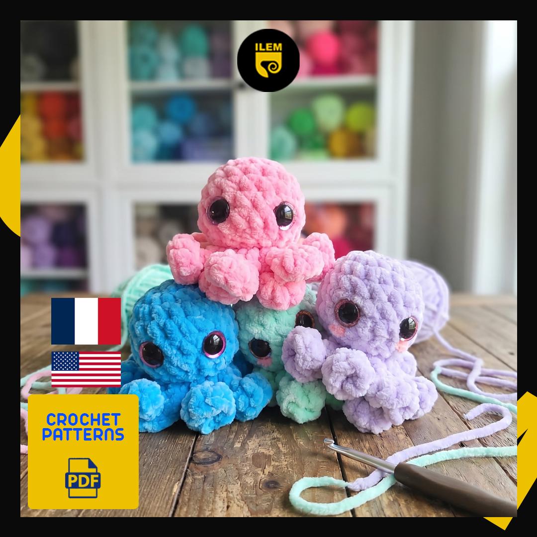 30 Octopus Crochet Patterns for Amigurumi, Plushies, Keychains, and Statement Makes 12 Baby Octopus Plushie Pattern