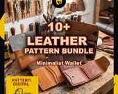13 Leather Wallet Patterns PDF Bundle | Bifold, Trifold, Card Holder, Minimalist Wallet Templates | DIY Leather Craft Instant Download