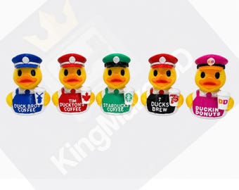 Starbucks, Dunkin Donuts, 7 Brew, Tim Horton's Cafe Bustelo and Dutch Bros Inspired Duck