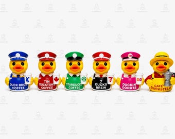 Starbucks, Dunkin Donuts, 7 Brew, Tim Horton's Cafe Bustelo and Dutch Bros Inspired Duck
