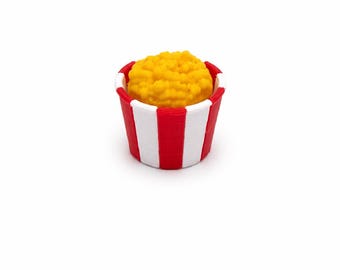 Round Popcorn Clicker Fidget Toy | Red & White 3D Printed PLA Sensory Clicker | Desk Toy, Stress Relief
