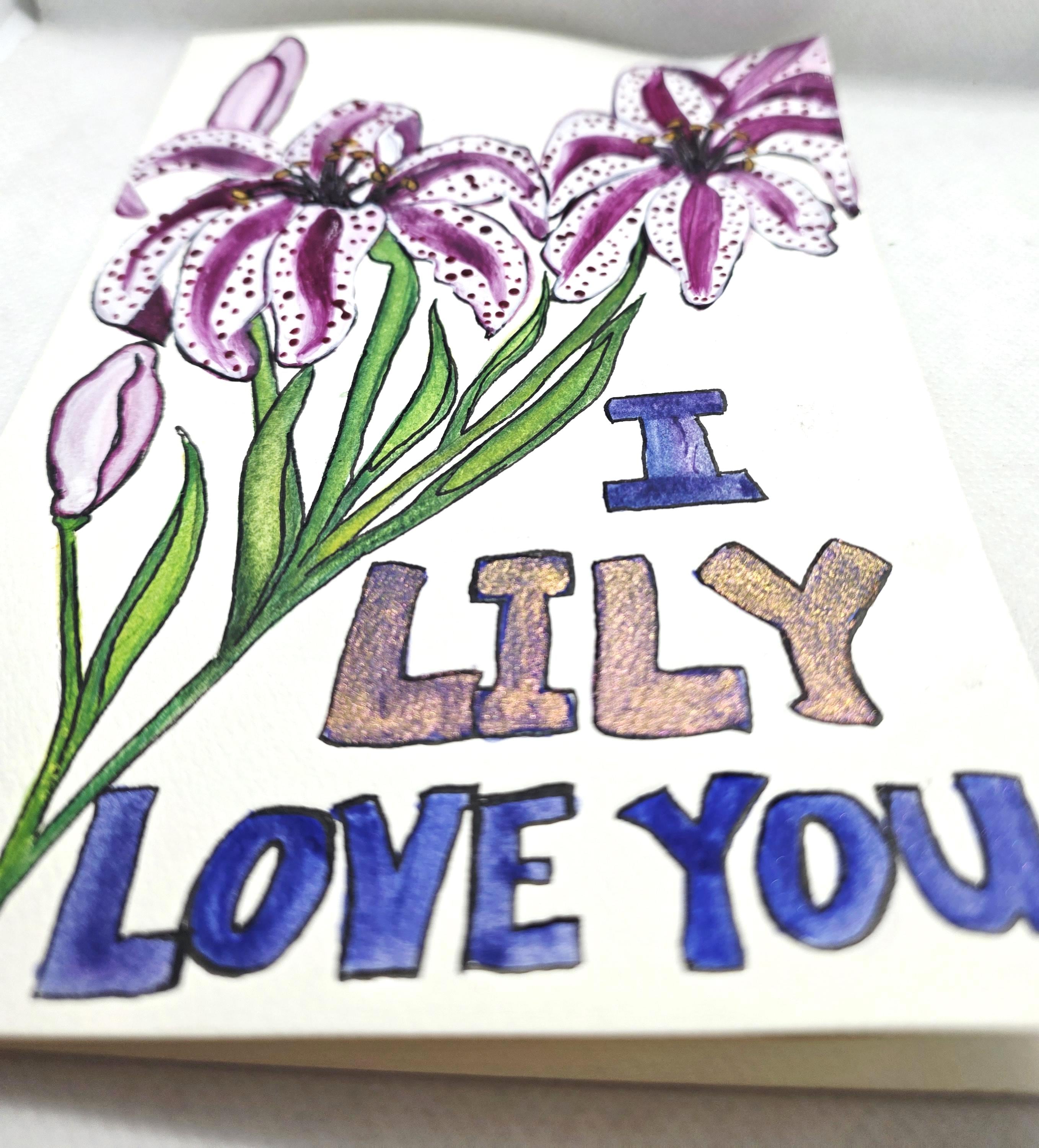 Stargazer Lily Card - Etsy