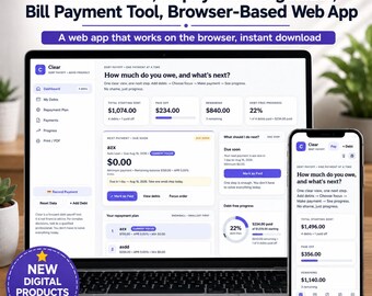 ADHD Debt Payoff Planner: Interactive Web App (Browser-Based Download)
